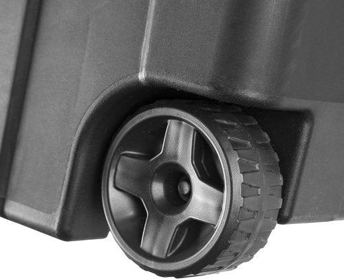 40 Gallon Wheeled Industrial Storage Tote - Heavy-Duty Plastic with Latch Lid & Pull Handle | Blue, 2 Pack