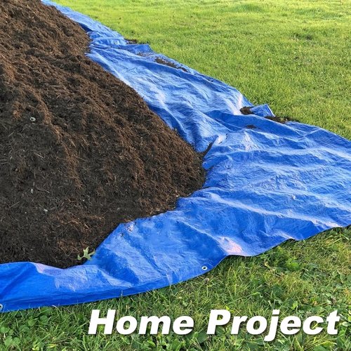 Heavy Duty Blue Tarps by Tarps | Waterproof 10x12 Feet, 8 Mil Thick, Metal Grommets for Outdoor Use