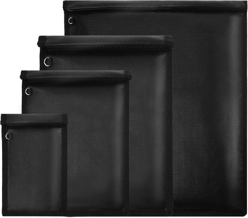 Faraday Bag | 4-Pack Waterproof & Fireproof Signal Blocking Pouches for Laptop, Tablet, Phone & Car Key