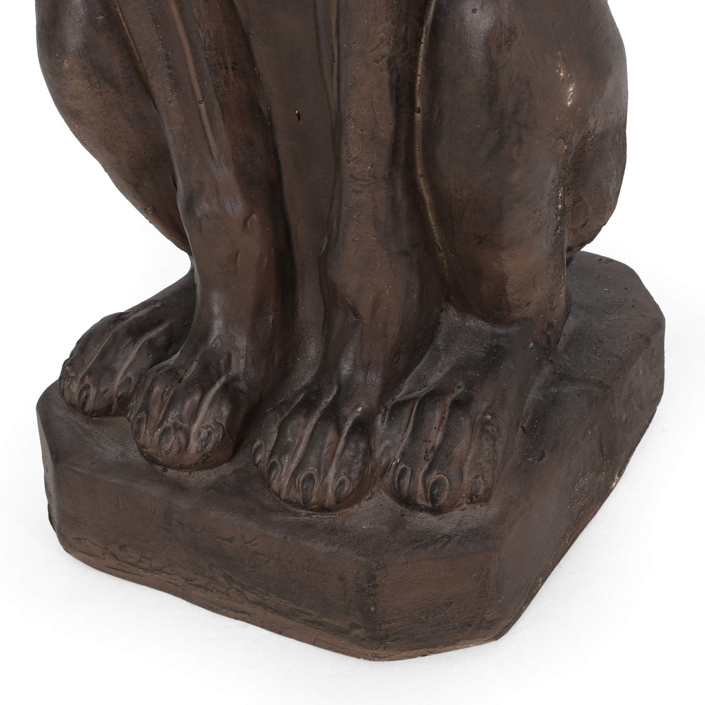 Brandbury Greyhound Dog Statue, Dark Brown