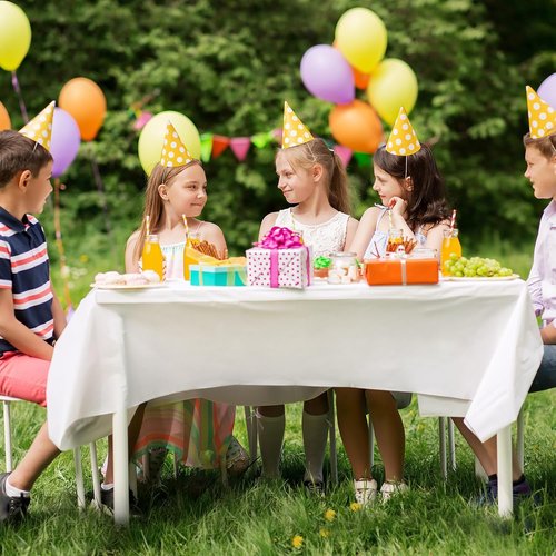 10 Pack White Disposable Tablecloths - Waterproof Plastic Rectangle Covers | 54x108 Inches for Parties & Events