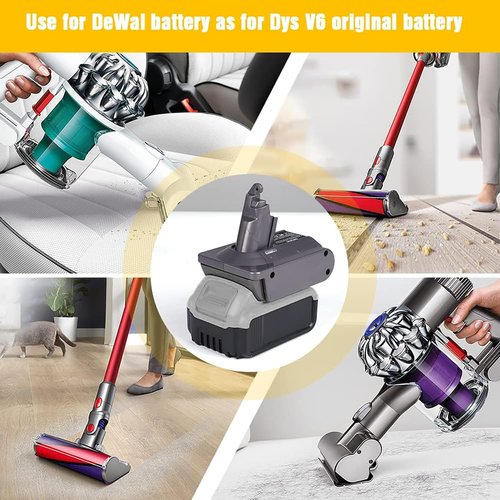 EID for Dyson V6 Battery Adapter for Dewalt 20V 60V Battery to for Dyson V6 SV04 SV03 DC59 DC58 DC62 SV09 SV05 Animal Absolute Motorhead Cordless Vacuum Converter