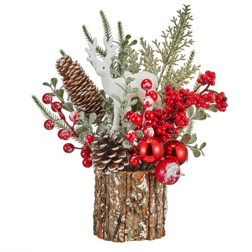 MYELLU Xmas Decor Small Christmas Tree with Lights - Artificial Tabletop Lighted Mini Christmas Tree with Christmas Ornaments Gnomes Indoor for Office Desk Home Decorations