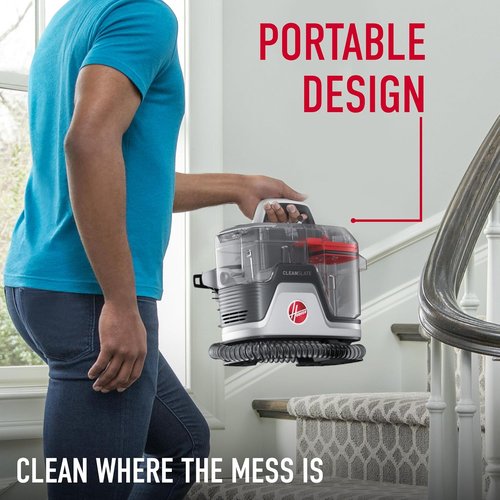 Hoover CleanSlate Plus Portable Carpet & Upholstery Spot Cleaner - Powerful Suction, Versatile Tools for Pet Stains & Auto Detailing