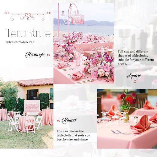 12 Pack Pink Rectangle Tablecloths for 6 Foot Tables 60 x102 inch,Waterproof Pink Table Clothes in Bulk for Wedding,Polyester Stain Resistant Washable Rectangle Table Cover for Party Buffet Camping