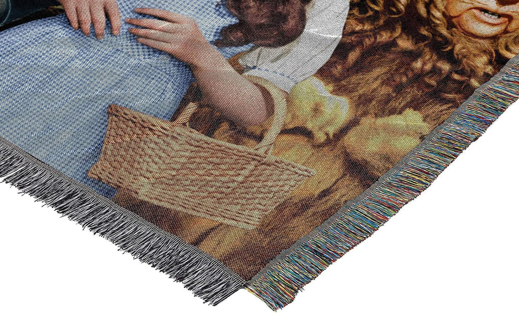 NORTHWEST Warner Brothers Wizard of Oz, 'Group' Woven Tapestry Throw Blanket, 48" x 60", Multi Color