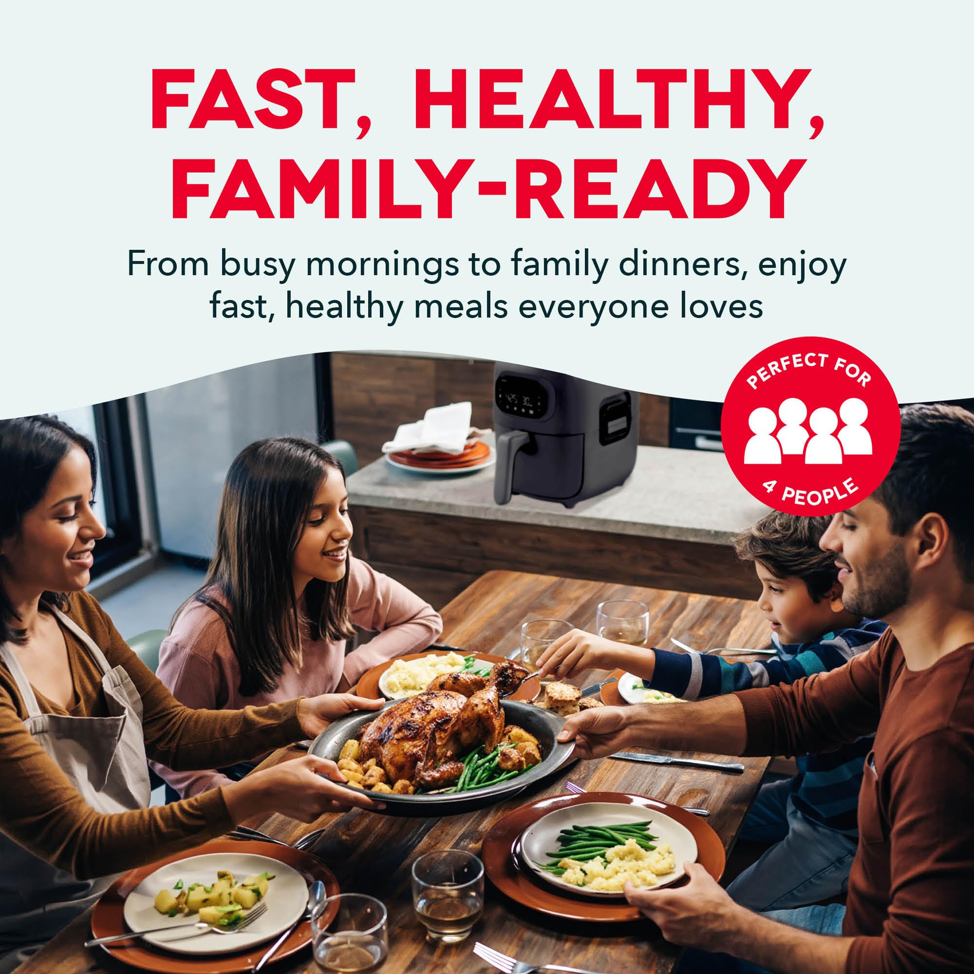 Dash Flip & Fry™ Digital 2-in-1 Grill & Air Fryer - Has AirCrisp® Technology - Digital Touchscreen, Ceramic Nonstick Grill Plate & Special Dehydrate Function - 7 Quarts - Forged Iron