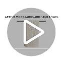 Artoid Mode 3D Geometric Jacquard Hand Towel, 100% Cotton, Beige, 13.7x29.5"