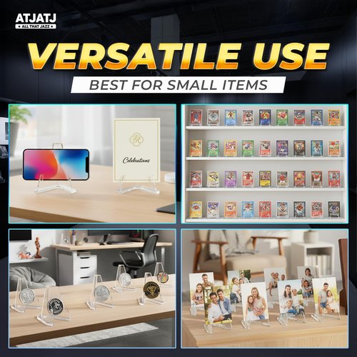 20 Pack Card Display Stand, Acrylic Easel Card Display, Sports Card Holder Stand, Graded Psa Card Display, Trading Baseball Card Stand, Card Holder Display, Tarot Coin Sports Card Stand (2.1Inch)