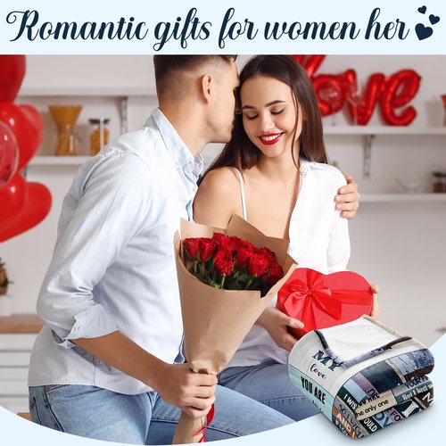 Gifts for Wife, Anniversary Blanket Gifts for Women Her Wife, Wifey Birthday Ideas from Husband, Romantic I Love You Present for Her, Christmas Valentines Mothers Day Presents Throw Blanket 60x50in