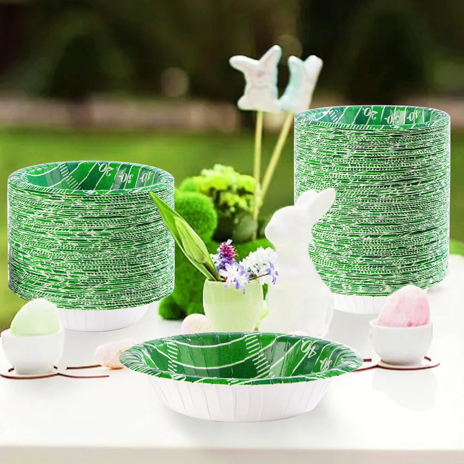 Grencian 100 Pcs 12 Oz Football Paper Bowls Football Party Supplies Heavy Duty Football Party Disposable Soup Bowls Football Dessert Bowls for Football Birthday Gameday Tailgate Party Decorations
