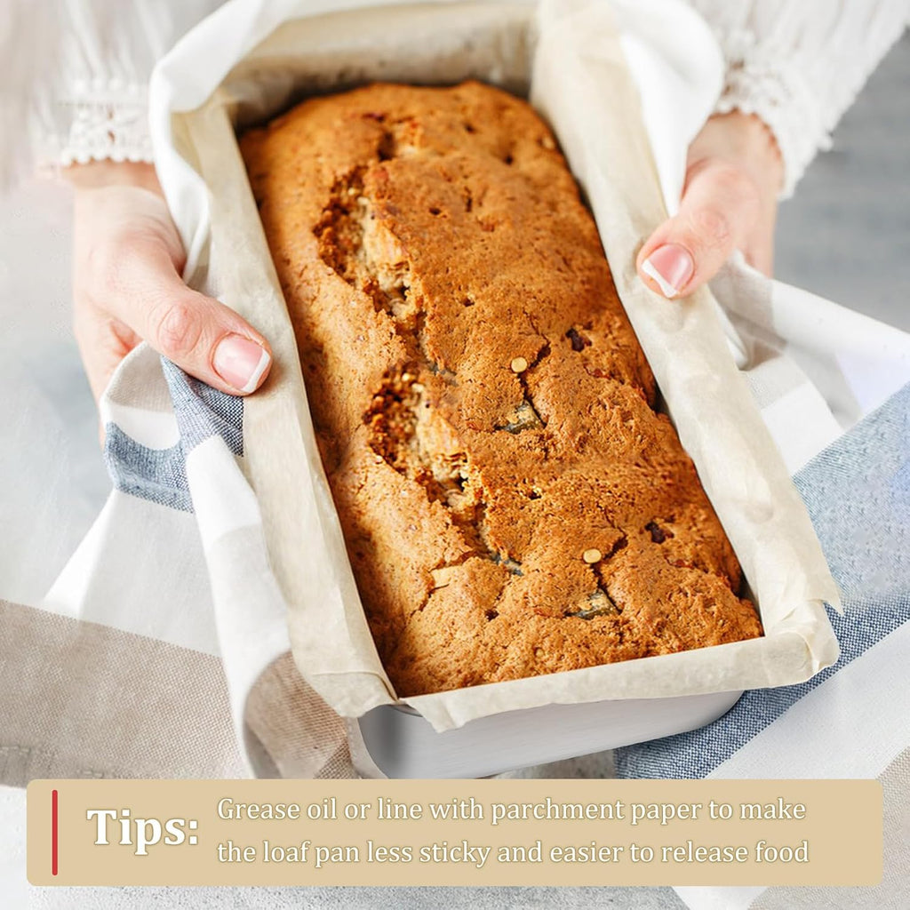 TeamFar Stainless Steel Loaf Pan Set - 12 x 5 Inch Baking Pans for Bread, Meatloaf & Cakes | 2 Pack, Non-Toxic & Dishwasher Safe