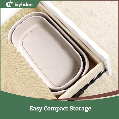 Eyliden Collapsible Bucket, Bucket for Cleaning Mop, 10L(2.6Gallon) Multiuse Foldable Water Pail, Portable Handy Basket for Cleaning Mop, Camping, Tailgating and More