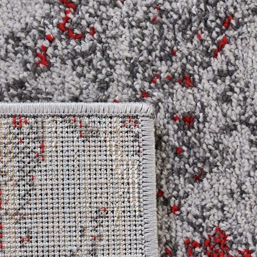 SAFAVIEH Adirondack Collection Runner Rug - 2'6" x 10', Red & Grey, Modern Abstract Design, Non-Shedding & Easy Care, Ideal for High Traffic Areas in Living Room, Bedroom (ADR134Q)