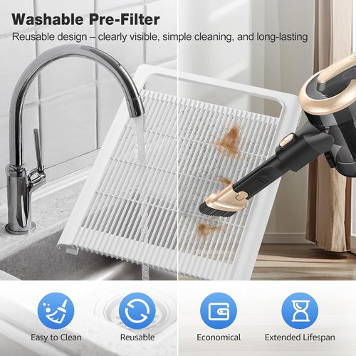 KNKA Air Purifier - HEPA Air Cleaner for Large Rooms Up to 1,695 Ft² | Washable Pre-Filter, Eco & Sleep Modes