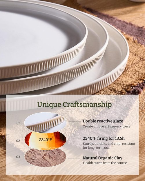 Famiware Serving Platter - Elegant Matte White Oval Dishes for Entertaining | 16/14.6/12.9 Inch Sizes