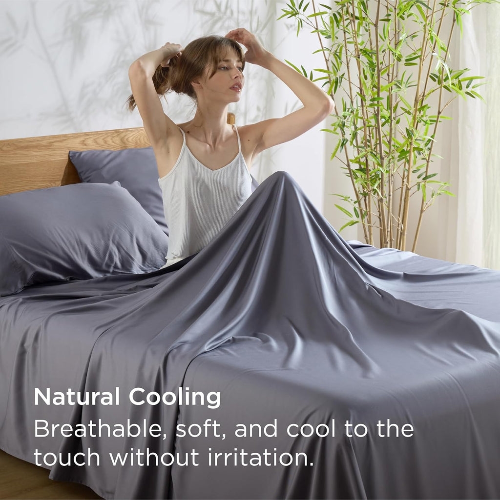 Skiennix Cooling Sheets - Free Rayon Blend Sheets With Purchase | Soft, Breathable Comfort