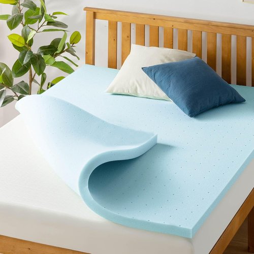 Best Price Mattress 1.5 Inch Cooling Gel Infused Memory Foam Mattress Topper - King Size, CertiPUR-US Certified