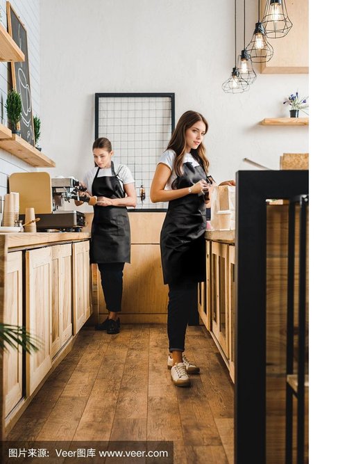 Corfully Short Cotton Aprons for Women with 3 Pockets, Chef Apron for Unisex,Waitress Apron for Kitchen Cooking Restaurant BBQ, Black