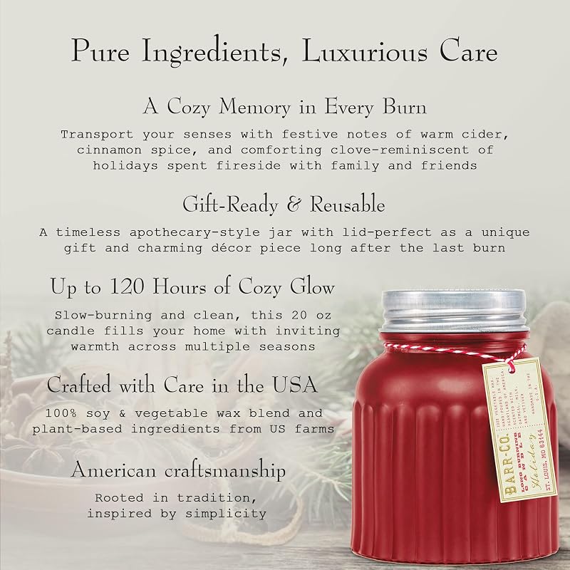 Holiday Apothecary Jar Candle 20 oz - Barr Co