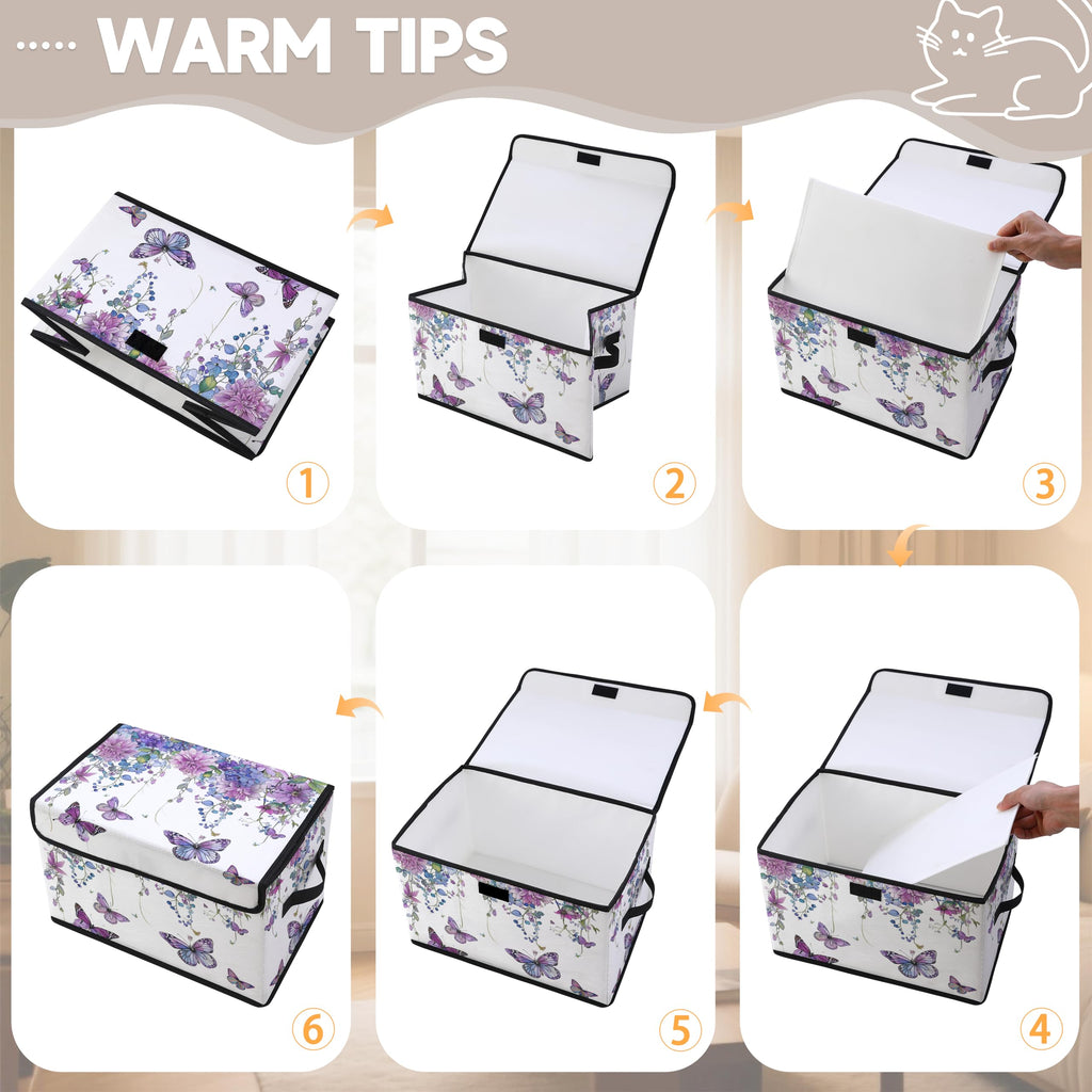 Dawuyu Stackable Clothes Storage Bins with Lids,Closet Organizers Fabric Box for Home and Office,Blanket Clothes Organizers,Under Bed Storage Containers 3 Pack.