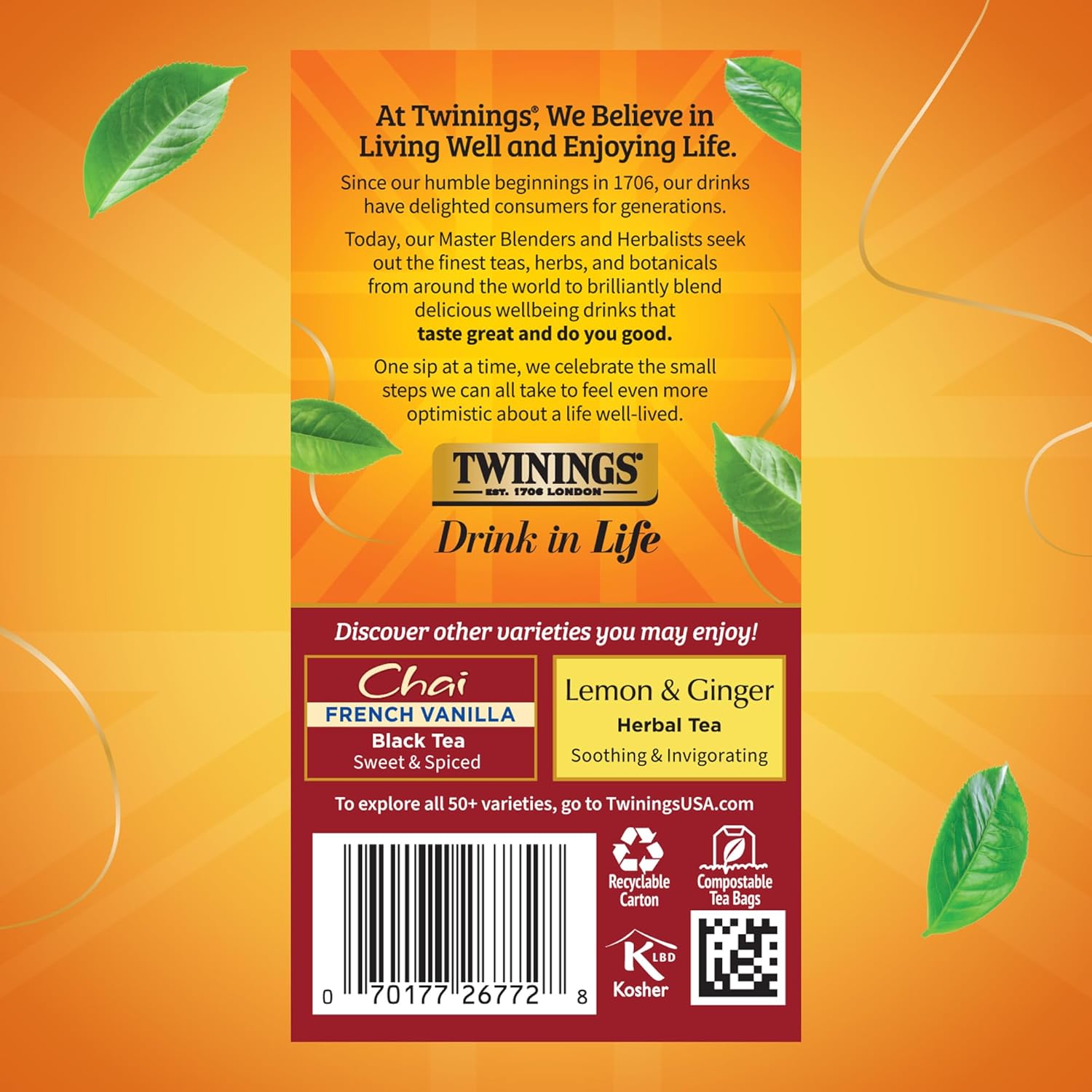 Twinings Ultra Spice Chai Tea - Aromatic Blend for Invigorating Flavor - 1.41 oz, 20 Count