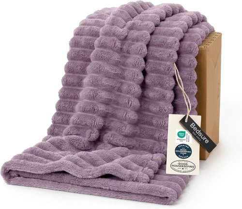 Bedsure GentleSoft Light Purple Throw Blanket - Cozy Soft Couch Blanket for Women | 50x60 Inches