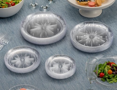 PLASTICPRO Premium Heavy Weight Crystal Clear Disposable Hard Plastic Plate (240, 6'' Inch Plates)