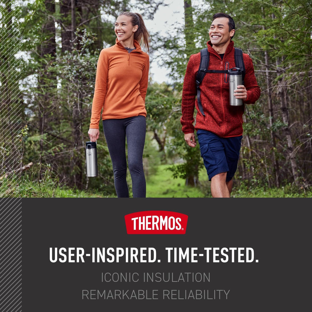 Thermos ICON Series - Insulated Travel Mug | Durable Stainless Steel | 16 oz | Black