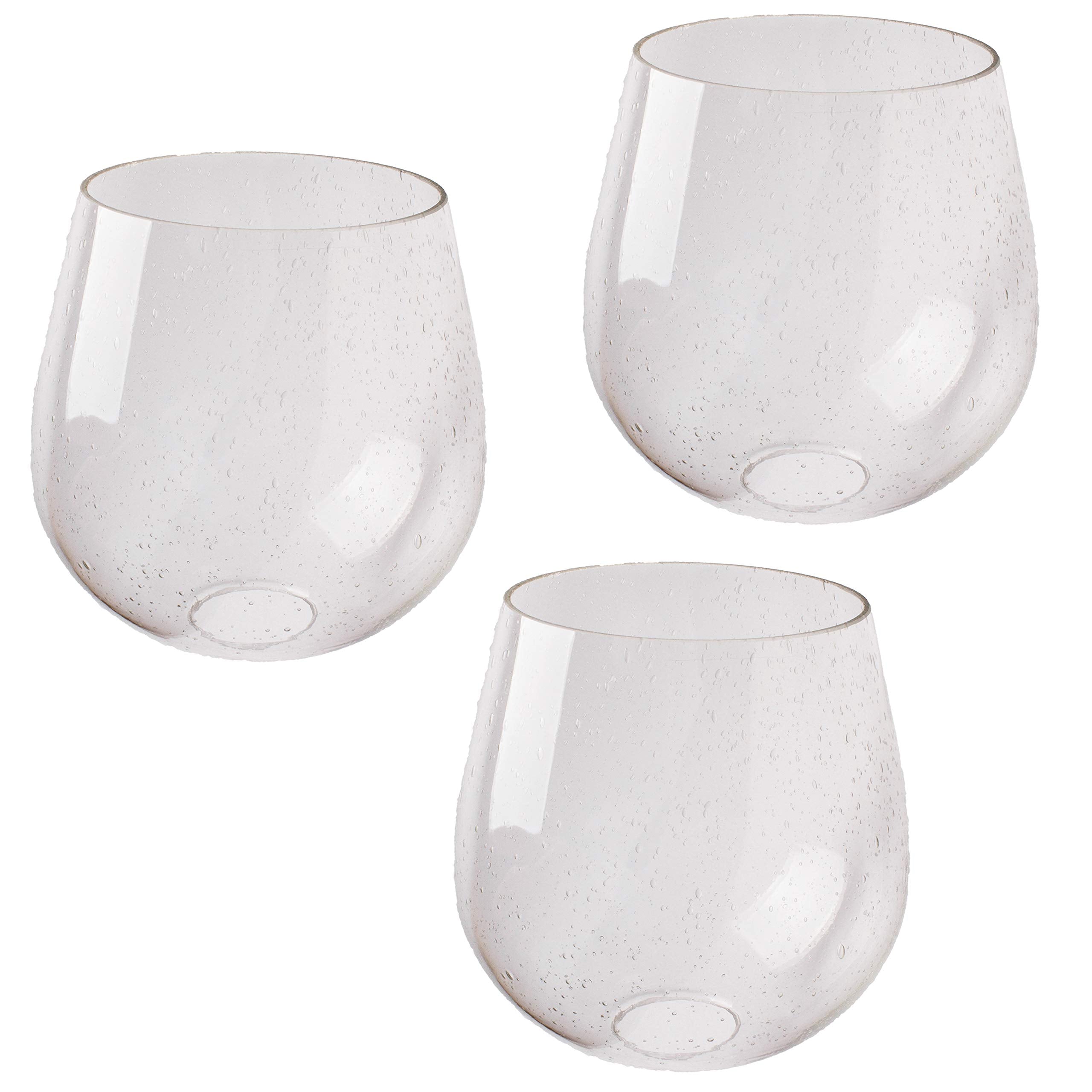 Seeded Bubble Glass Lamp Shade, LEDupdates 3 Pack Oversize Clear Globe Seeded bubble Finish for Light Fixture Glass replacement