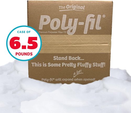 Fairfield Poly-Fil | Premium Polyester Fiber Fill for Soft Pillows & Stuffed Animals | 6.5 lbs Box