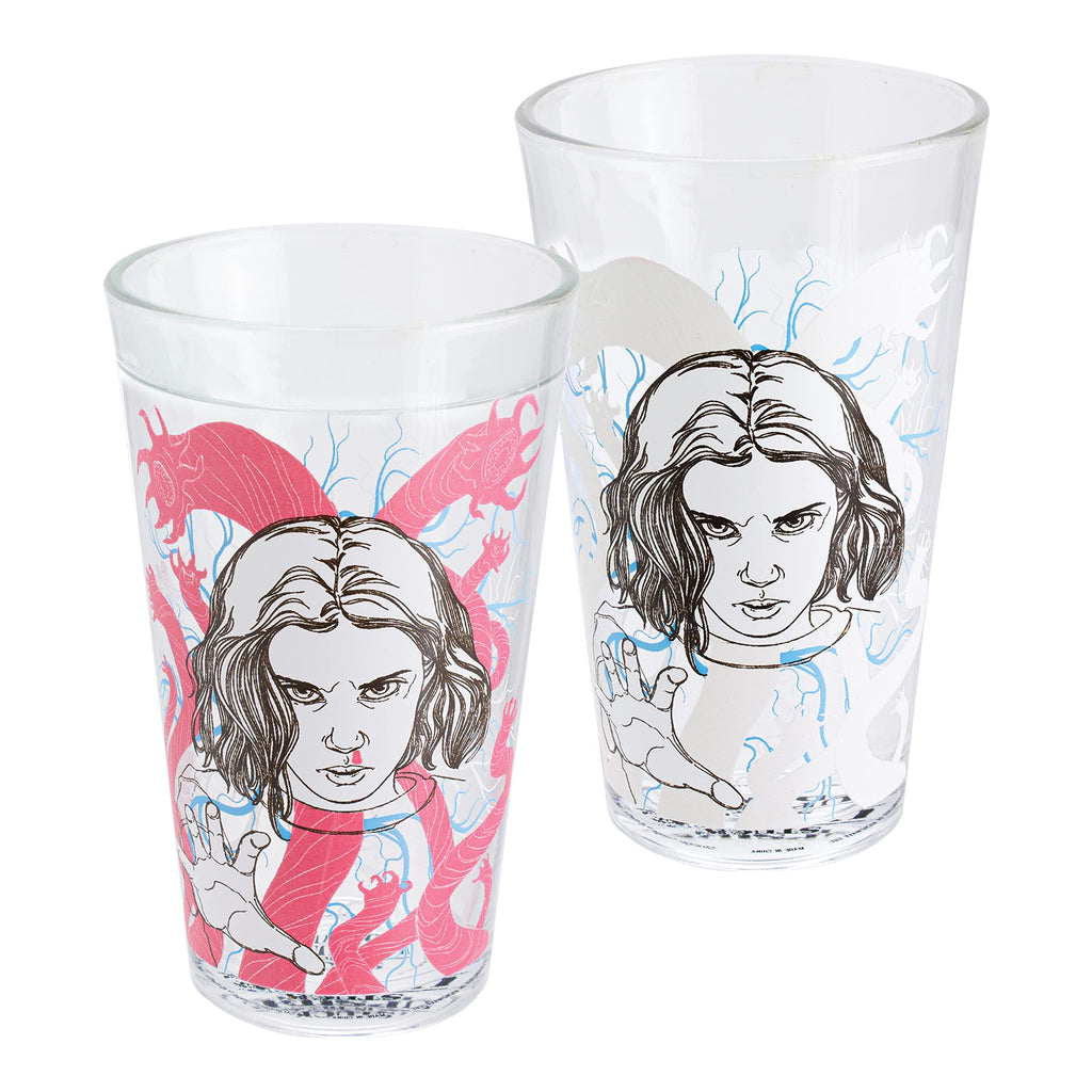 Paladone Stranger Things Eleven Drinking Glass | Color Change Cup Horror Movie Merchandise, Red, 1 Count (Pack of 1)