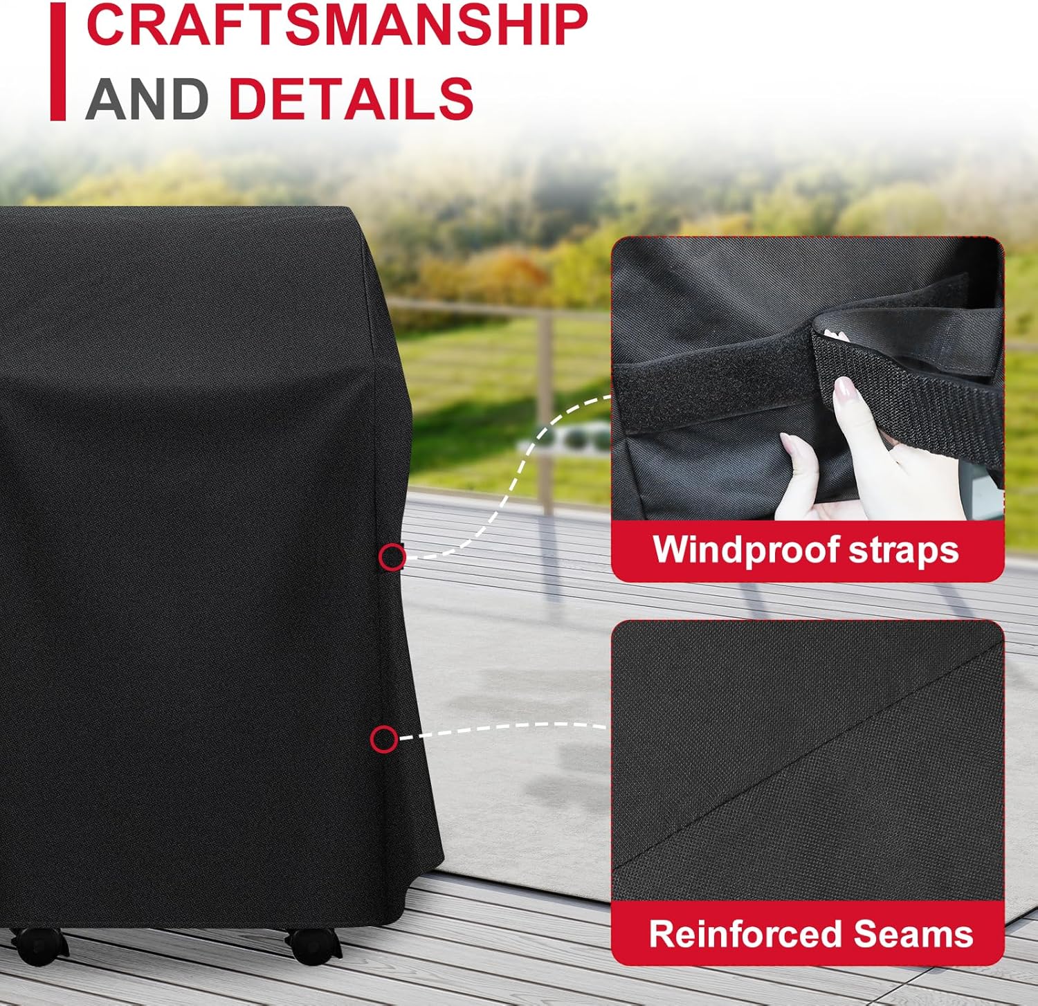 Weber 30-Inch Grill Cover - Heavy Duty 600D Waterproof BBQ Protection | Weather & UV Resistant