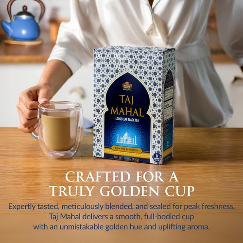 Taj Mahal Tea by Brooke Bond | Loose Tea | Black Tea | Compatible for Chai & Milk | Premium Blend | Refreshing Taste | 900 Grams (Pack of 2)
