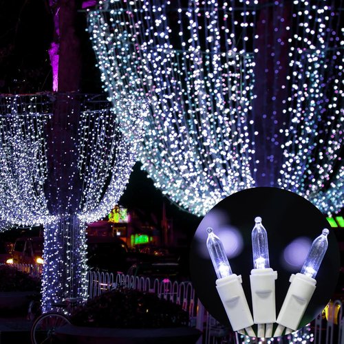 LAMPHOME Mini LED String Lights - 21.6FT White Indoor/Outdoor Christmas Decor for Parties & Weddings