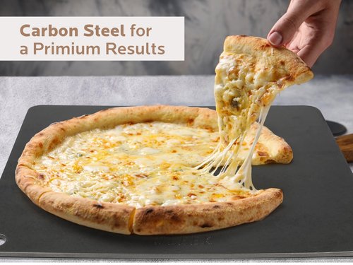 OLEEK Pizza steel Sheets for oven - Metal baking steels sheets for oven - Pizza steel 16x13.4 inches - Steel pizza stone for oven - Baking's steels pro pizza - Baking's stone for oven