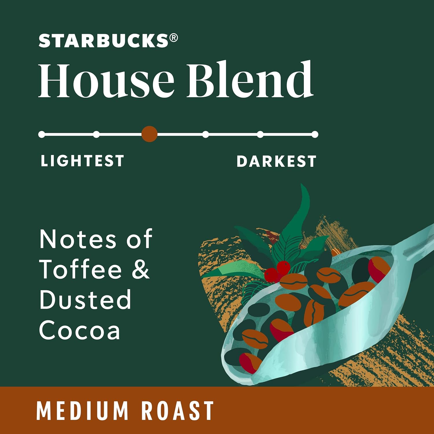 Starbucks Ground Coffee - Medium Roast House Blend | Six 18 oz Bags for Hot or Iced Coffee