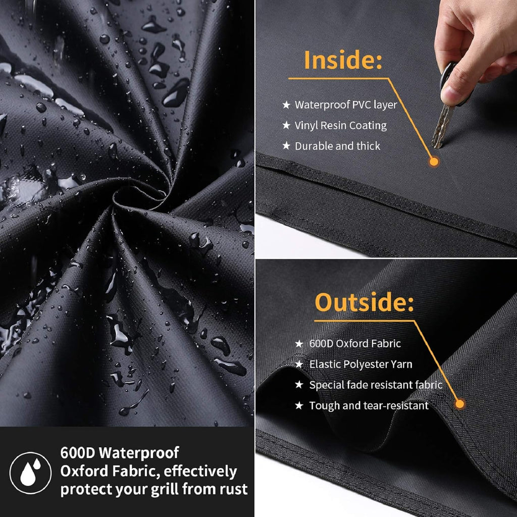 SUPJOYES Grill Cover - Heavy Duty Waterproof Protection for 26 Inch Weber Charcoal Kettle BBQ