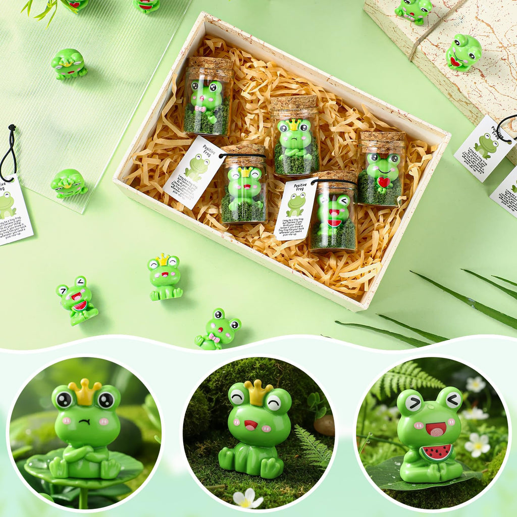 Fumete 35 Set Employee Appreciation Gifts Bulk for Coworkers Staff - Thank You Desk Pet Animal Pun Note Card Teacher Appreciation Gifts for Volunteer Nurses Team Graduation Party Favors (Frog)