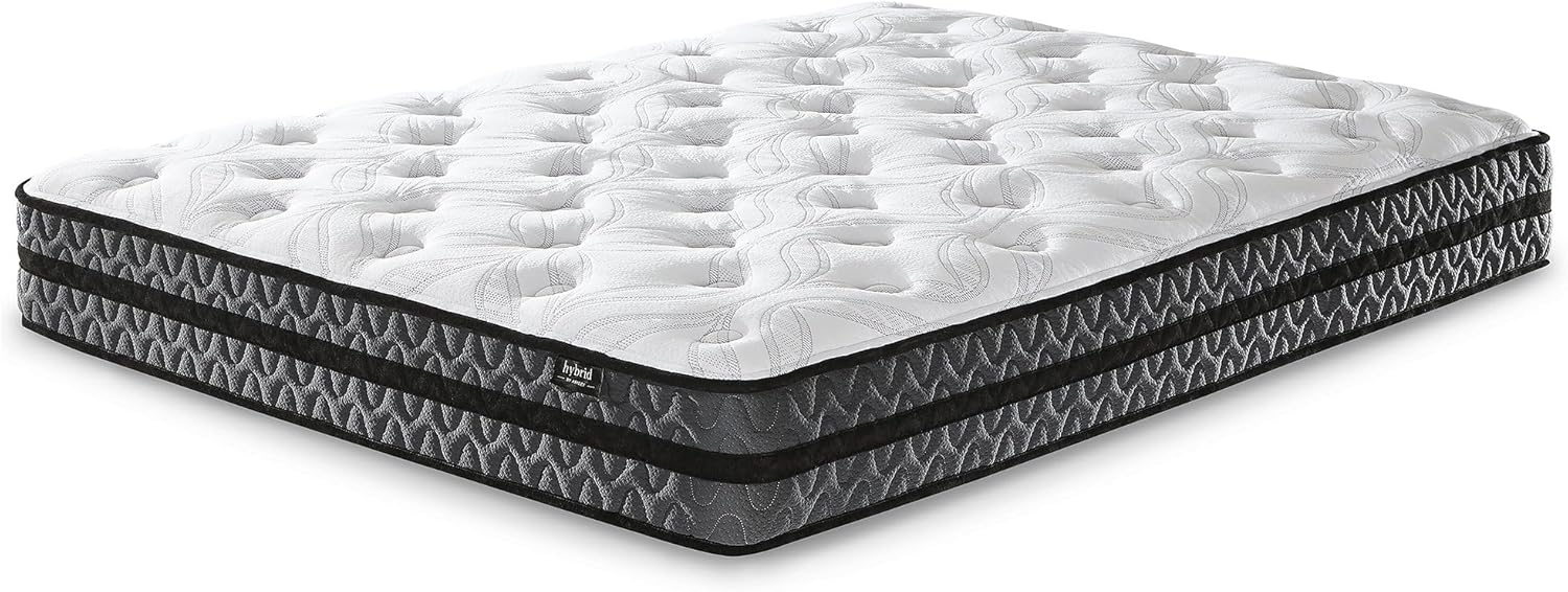 Signature Design by Ashley 10-Inch Hybrid Gel Memory Foam Mattress - Pressure Relief & Lumbar Support, Queen