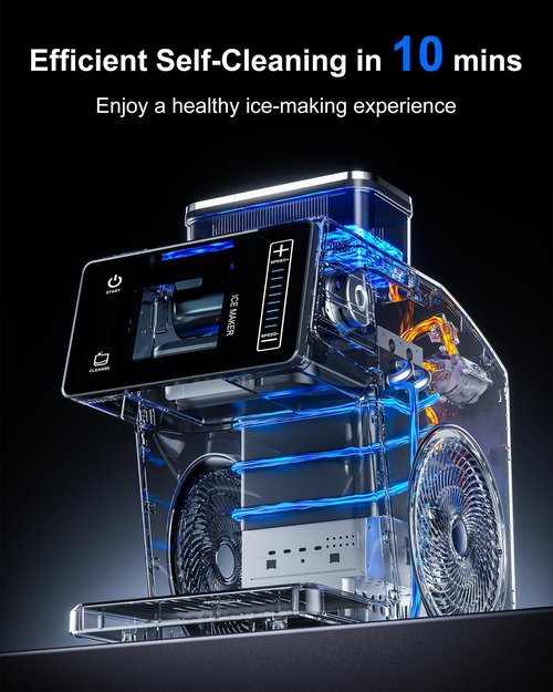 Nyzgax Snowflake Maker, Portable Power Ice Shaved machine with Rapid Cooling, Food-Grade Stainless Steel Material, Adjustable Speed Frozen Drink Maker for Home, Party, School
