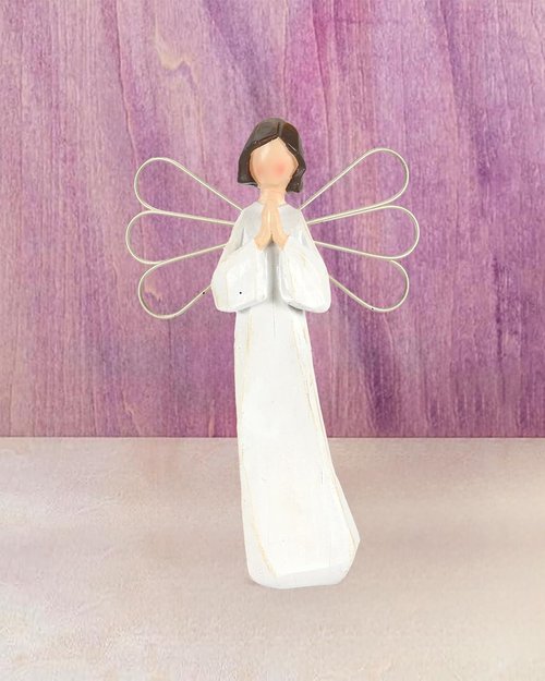 iStatue Realistic Faceless Angel Figure - 8'' Hand-Painted Resin Ornament | Beautiful Gift for Women & Girls