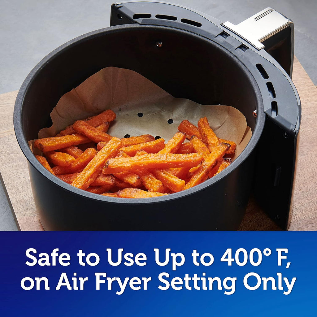 Reynolds Kitchens Air Fryer Liners - Disposable Unbleached Parchment Paper Sheets | 50 Count (Pack of 3)