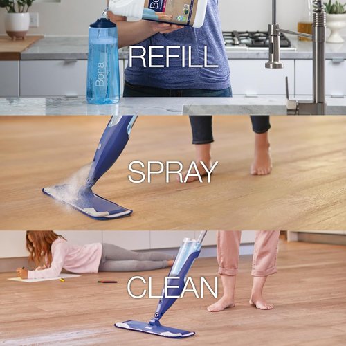 Bona Hardwood Floor Cleaner Refill - 96 Fl Oz | Residue-Free Unscented Solution for Wood Floors