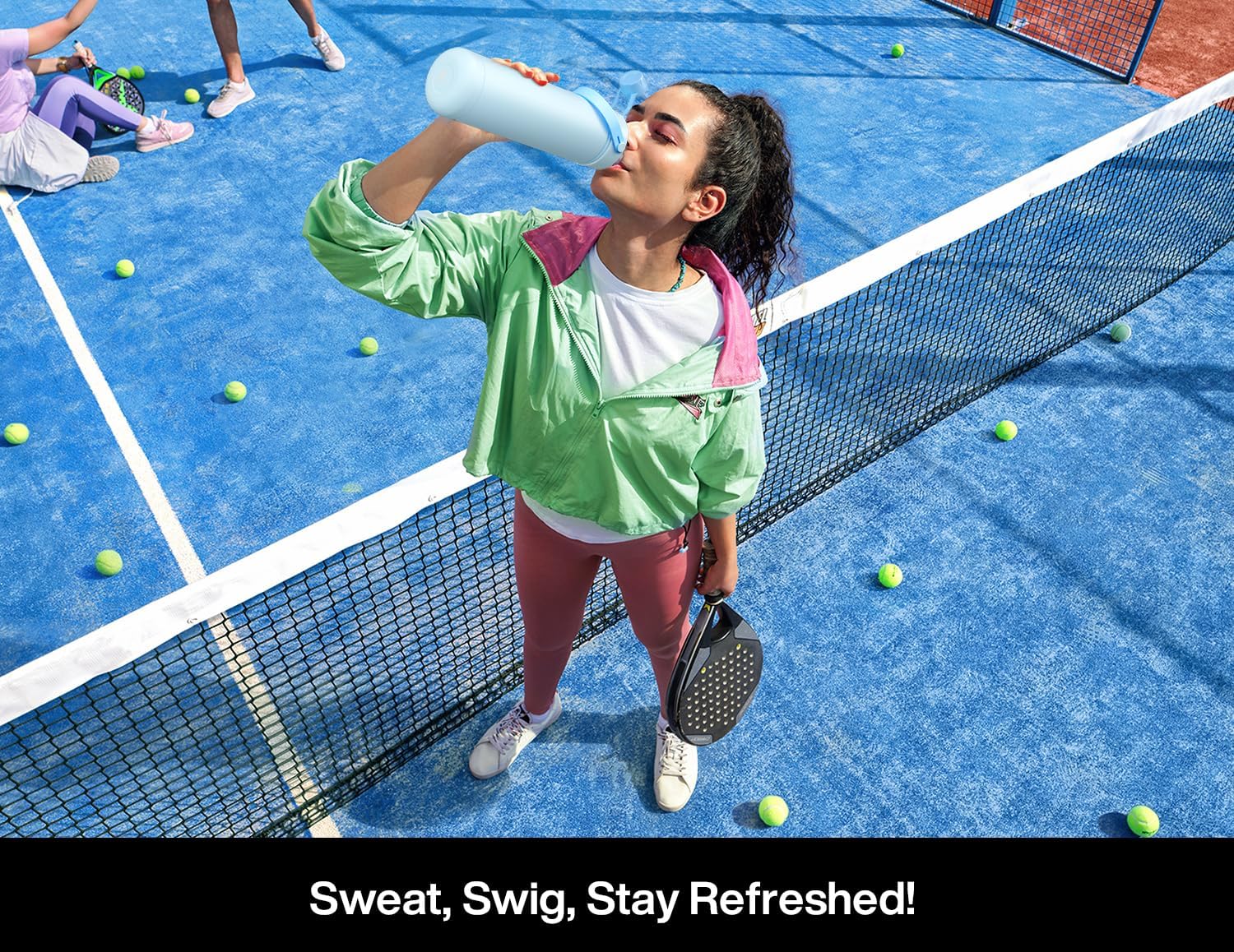 POWCAN 26 oz Insulated Water Bottle - 2-in-1 Straw & Spout Lid | Keeps Drinks Cold 24H, Leak-Proof, Fits Car Cup Holder