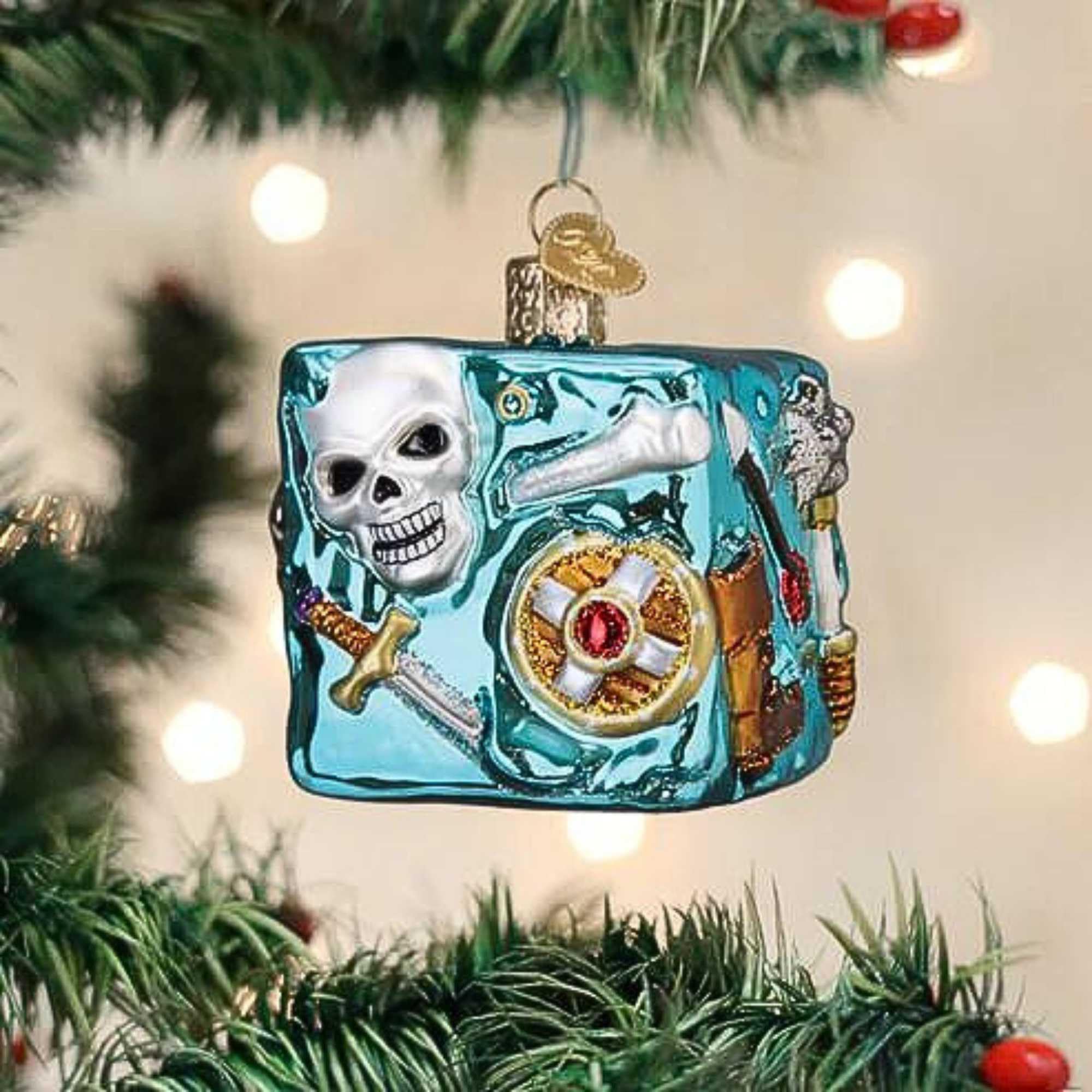 Old World Christmas Dungeons & Dragons Gelatinous Cube Glass Blown Ornament for Christmas Tree, Handcrafted Holiday Decoration, D&D Collection