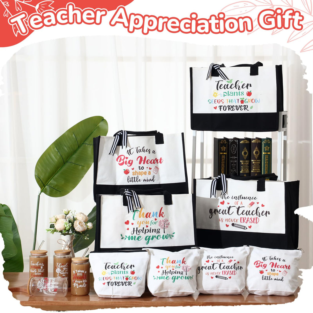 Paterr 24 Pcs Teacher Appreciation Gifts for Women Thank You Inspirational Gifts in Bulk for Graduation Tote Bags (Forever)