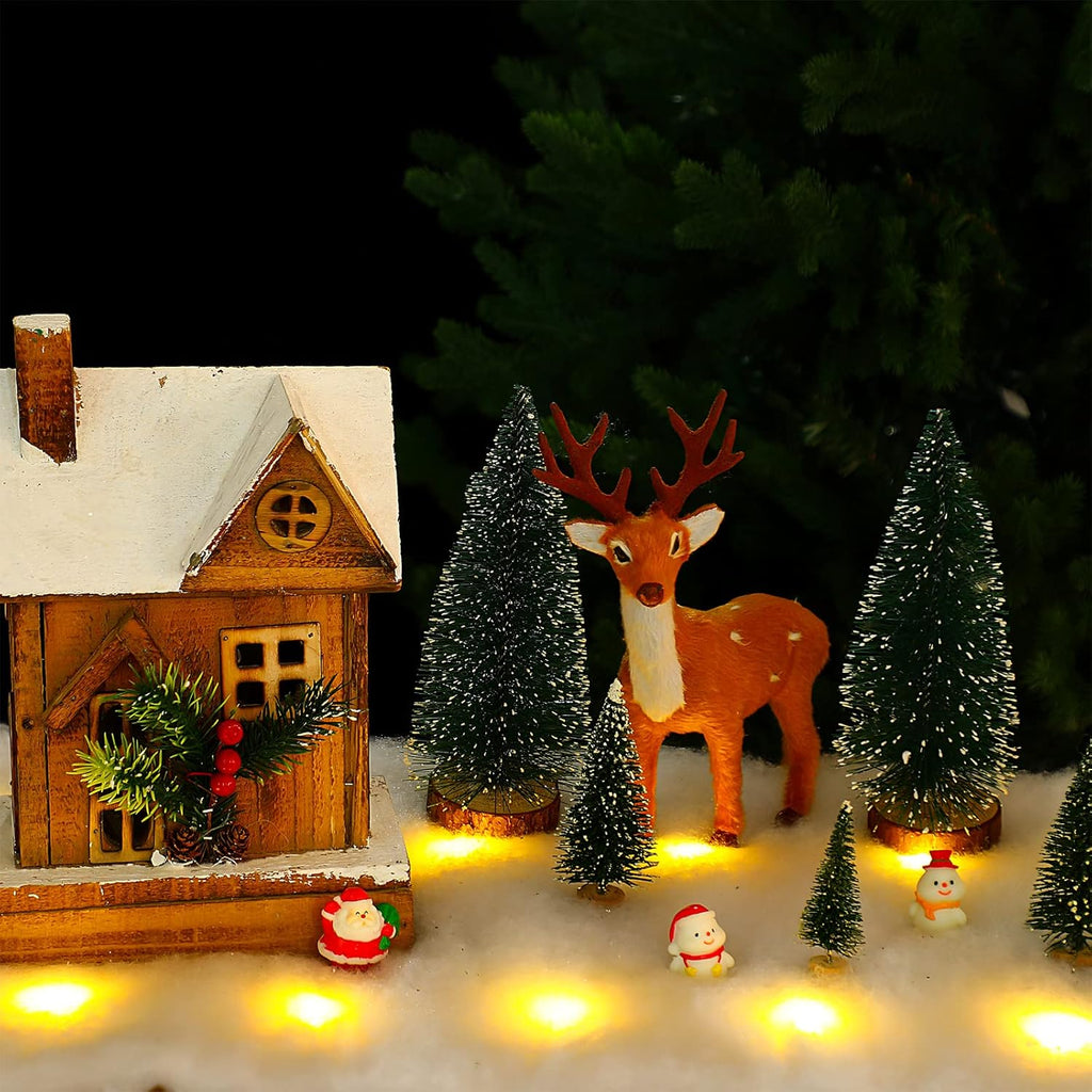 Tudomro Christmas Snow Blanket - Pre-Lit LED Fake Snow Runner for Holiday Village Display | 4 ft x 13 in (Warm White, 2 Pcs)