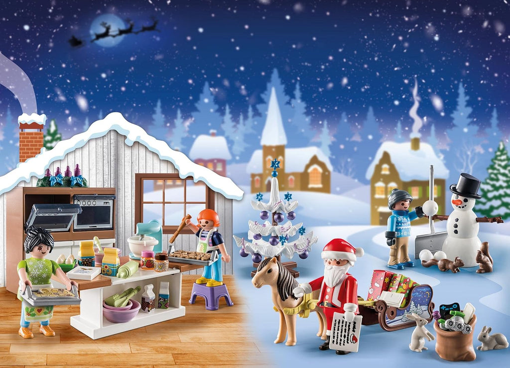 PLAYMOBIL Advent Calendar - Festive Christmas Baking Fun for Kids | Holiday Countdown Activity