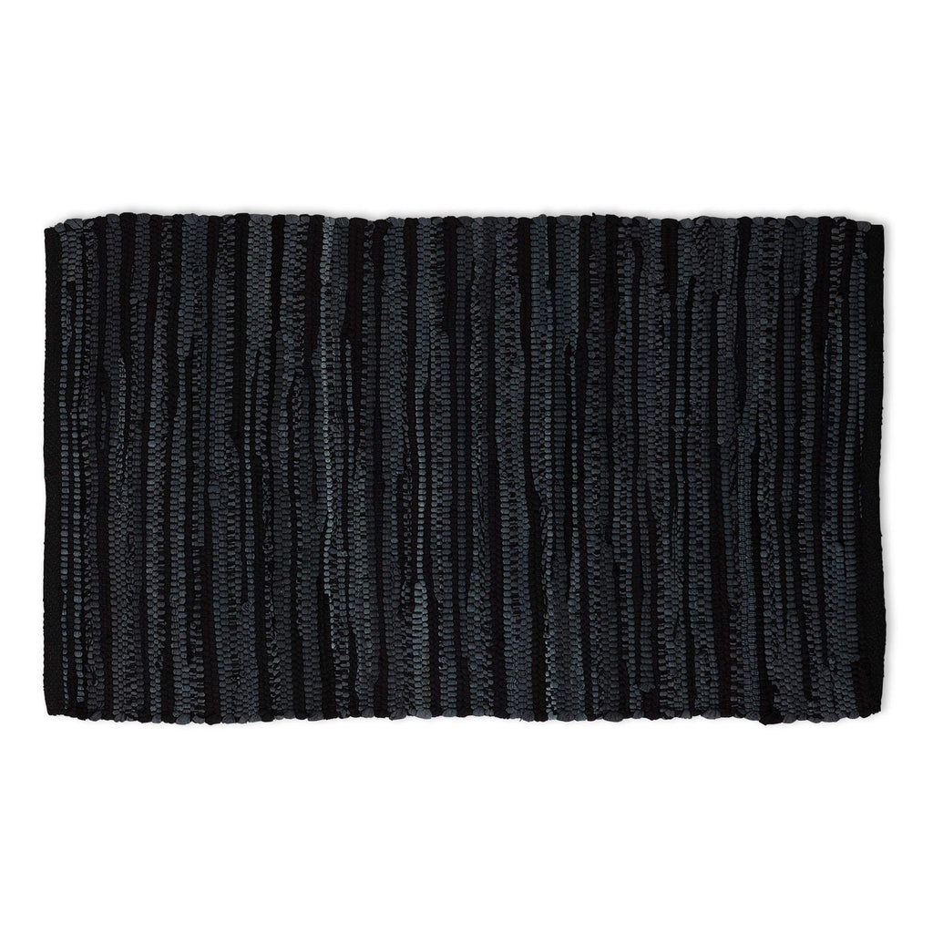 DII Chindi Home Collection Handwoven Multicolor Area Rag Rug, 20x31.5, Black